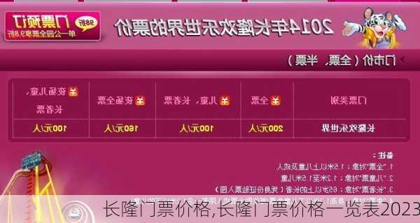 长隆门票价格,长隆门票价格一览表2023