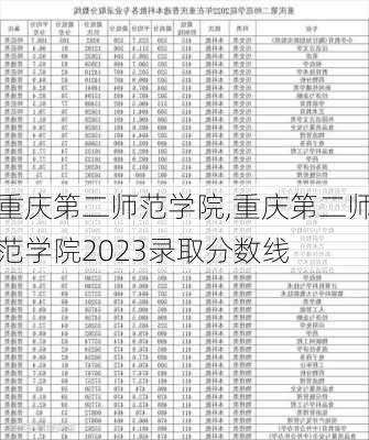 重庆第二师范学院,重庆第二师范学院2023录取分数线