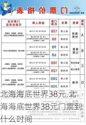 北海海底世界38元,北海海底世界38元门票到什么吋间