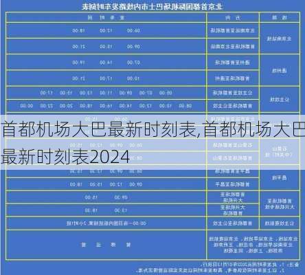 首都机场大巴最新时刻表,首都机场大巴最新时刻表2024