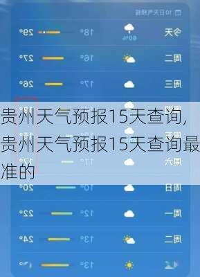 贵州天气预报15天查询,贵州天气预报15天查询最准的