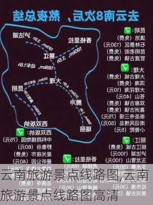 云南旅游景点线路图,云南旅游景点线路图高清