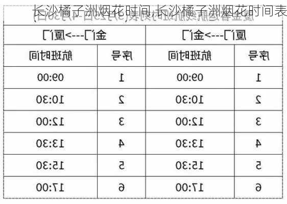 长沙橘子洲烟花时间,长沙橘子洲烟花时间表