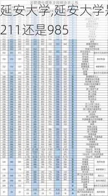 延安大学,延安大学是211还是985