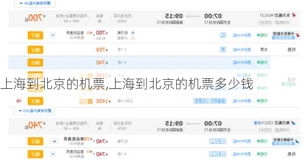 上海到北京的机票,上海到北京的机票多少钱