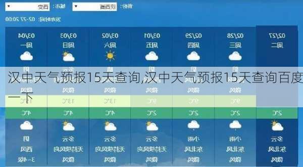 汉中天气预报15天查询,汉中天气预报15天查询百度一下