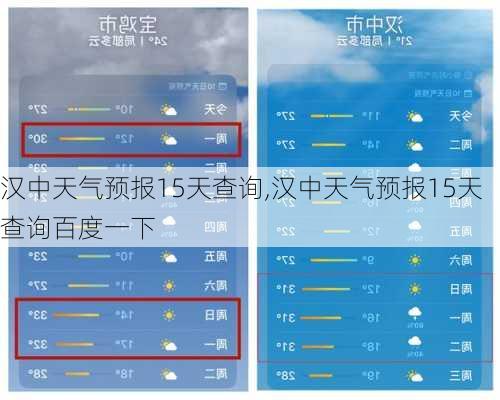 汉中天气预报15天查询,汉中天气预报15天查询百度一下