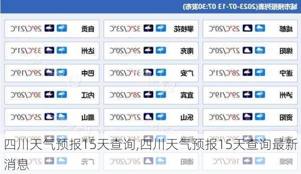 四川天气预报15天查询,四川天气预报15天查询最新消息