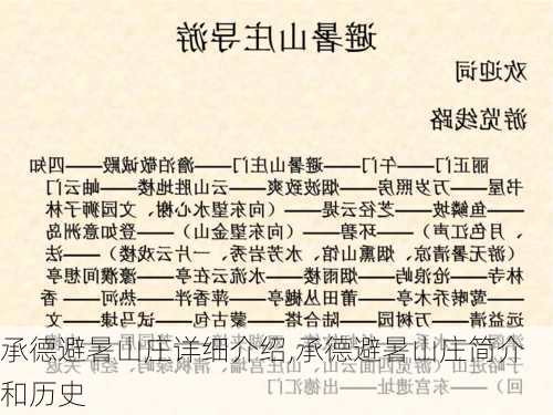 承德避暑山庄详细介绍,承德避暑山庄简介和历史