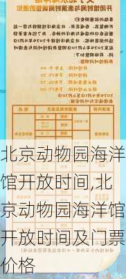 北京动物园海洋馆开放时间,北京动物园海洋馆开放时间及门票价格