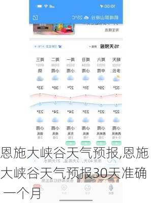 恩施大峡谷天气预报,恩施大峡谷天气预报30天准确 一个月