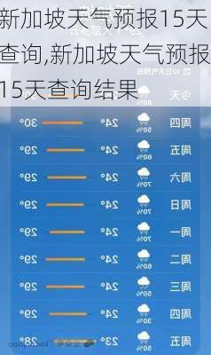 新加坡天气预报15天查询,新加坡天气预报15天查询结果