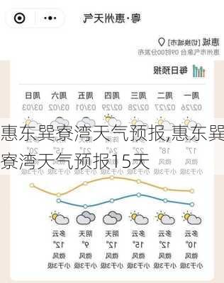 惠东巽寮湾天气预报,惠东巽寮湾天气预报15天