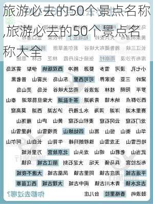 旅游必去的50个景点名称,旅游必去的50个景点名称大全