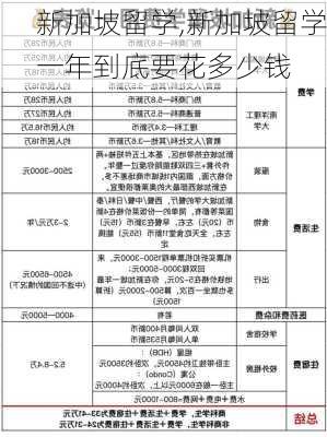 新加坡留学,新加坡留学一年到底要花多少钱