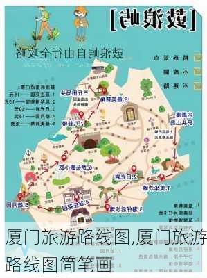 厦门旅游路线图,厦门旅游路线图简笔画