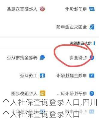 个人社保查询登录入口,四川个人社保查询登录入口