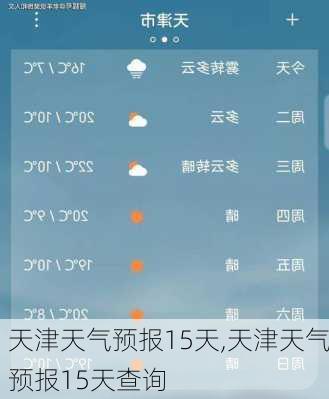 天津天气预报15天,天津天气预报15天查询