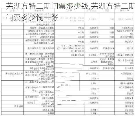 芜湖方特二期门票多少钱,芜湖方特二期门票多少钱一张