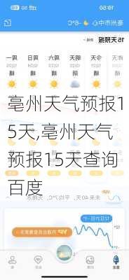 亳州天气预报15天,亳州天气预报15天查询百度