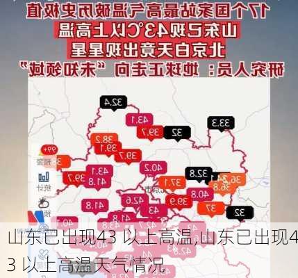 山东已出现43 以上高温,山东已出现43 以上高温天气情况