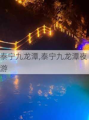 泰宁九龙潭,泰宁九龙潭夜游